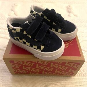 Vans Kids Shoes - Navy Checkered